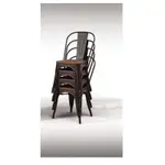 【ZI_WHERE】*工業風啞光實木坐板黑色扶手鐵椅(可堆疊) $1653