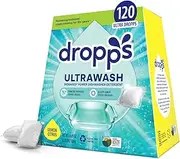 Dropps UltraWash Dishwasher Pods, Lemon Citrus (120 Count) - Biobased Power Deep Clean Dishwasher Detergent Tablets for Sparkling Shiny Dishes - No Rinse Aid or Pre-Wash Needed - Dishwashing Pods