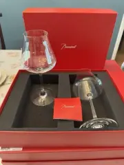 Baccarat Crystal Chateau Red Wine Glasses Set of 2 In original Box.