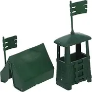 MUELODSIC 10set Post Tent Model: Realistic DIY Sand Table Post Tent for Model Scenery Architecture Models Supplies Miniature Landscape Decorations Fake Trees for Crafts
