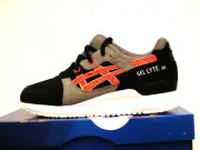 Asics men gel-lyte III running shoes size 10 us black/chili new