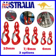 3 Options Hammerlock &Eye Sling Hook kits Safety Chain Caravan Trailer Connector