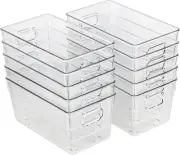 10 PACK Clear Storage Bins Clear Storage Containers for Kitchen Pantry Organizat