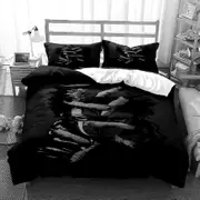 v1597 Bed Sheets Jujutsu Kaisen Digital Print Polyester Bedding Sets Covers Boys Duvet Cover Set For Teens Bedding Set 3-Piece Bedding Set (1 Duvet Co