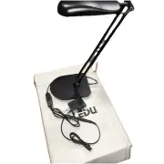 LEDU Black Metal Articulating Desk Lamp Light, With Switch New In Box