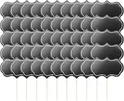 Aswalling 50 Pieces Cheese Markers for Charcuterie Board Buffet Labels Food Tags Blank Toothpick Flags Appetizer Signs Chalkboard