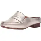 NEW Clarks Women Keesha Donna Gold Metallic Leather Slip On Open Back Flat Mules
