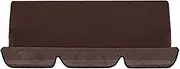 Portable Swing Seat Cushion Cover Replacement 210D Silver Coated Oxford Fabric Waterproof 3 Seater Swing Chair 59.1x19.7x3.9inch Brown