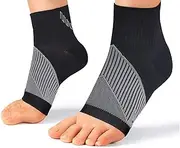 Plantar Fasciitis Socks with Arch Support, Foot Care Ankle Brace Ankle Support Compression Sleeve Socks, Eases Swelling & Heel Spurs, Ankle Brace Support, Increases Circulation (Black, M(EU 38-40))