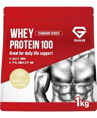 GronG Whey Protein Powder 1kg Standard Made in Japan Vanilla Flavor