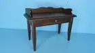 Dollhouse Miniature Wood Desk or Side Buffet with Drawer in Walnut CLA10011