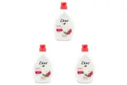 3x Dove 550ml Body Wash Bath Soap Go Fresh Revive Pomegranate Lemon Verbena