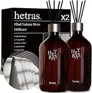 HETRAS. Premium Reed Diffuser: Set of 2 x 16.9oz (1,000 ml) Large Capacity | Fragrance Oil Diffuser & Sticks for Home & Office & Bathroom Decor - Gifts for Loved one (White Shirt)