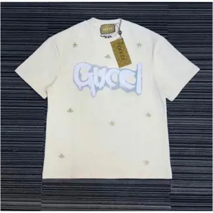 Gucci 刺繡蜜蜂圖案棉質 T 恤 4C 酷彈力 - Gucci 蜜蜂圖案 T 恤