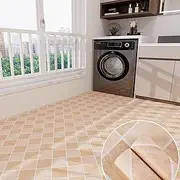 Thickened Bathroom Floor Stickers, Self-Adhesive Waterproof Kitchen Bathroom Floor Renovation Remodeling Carpet Stickers(H,60cmx5m)
