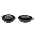 2 in 1 Round Grill Pan Hotpot and Grill Korean BBQ Grill Cookware Griddle Pan