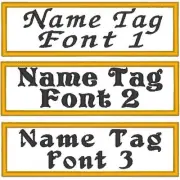 Custom Embroidered 5" x 1" Name Tag PATCH W/ VELCRO® Brand Fastener #26
