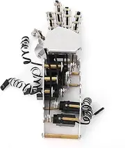 Mechanical Arm, Full Metal Robot Mechanical Arm Clamp Claw Kit, 5 Finger Manipulator Right Hand Robot with 1/1 Scale Analog Servo Motor Accessory Packs, Industrial Robot Parts