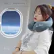 護頸U型枕 辦公旅行飛機車上睡覺靠枕 絨布乳膠記憶棉簡潔卡通 (3.6折)