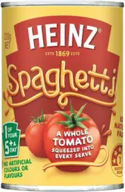 Heinz Spaghetti the One for One Canned Pasta in Tomato Sauce Ready to Eat Qui...