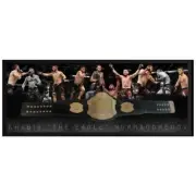 KHABIB NURMAGOMEDOV HAND SIGNED FRAMED FULL SIZE UFC BELT MCGREGOR ADESANYA