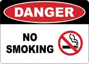 OSHA DANGER: NO SMOKING 4| Laminated Vinyl Decal Sticker Label