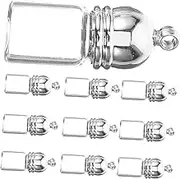 10Pcs Mini Glass Jars with Caps Tiny Decorative Wishing Bottles Vials for DIY Crafts Party Favors Home Decor