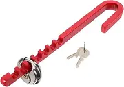 iplusmile 1 Set J Type Trailer Wheel Lock Clamp with Keys Fit for Trucks Suvs Durable Construction Easy to Use Wheel Lock for Lawn Mowers and Trailers