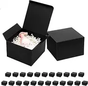 Mcfleet Black Gift Boxes with Lids 6x6x4 Inches 25 Pack Groomsmen Proposal Boxes Cardboard Gift Box for Presents, Craft Boxes for Christmas, Wedding, Graduation, Holiday, Birthday Gift Packaging