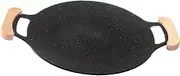 Korean Grill Pan Round Design for Electric Cooktop and Camping, 30cm