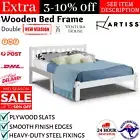 Artiss Wooden Bed Frame Double Full Size Mattress Base Timber Bedframe White New