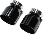 2pcs/lot Exhaust Tip Compatible For BMW F22 F23 M235i M240i F20 F21 M135i M140i F30 F31 M335i M340i F32 F33 F36 M435i M440i ID60mm Muffler(Black)