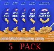 5x Kraft Original Mac & Cheese THICK N CREAMY Macaroni Dinner Mix 7.25 Oz 5 PACK