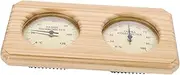 Wooden Sauna Thermometer Hygrometer Accurate Temperature Humidity Gauge for Home Sauna Heat Resistant Elegant Design Easy Wall Mount Installation Hygrometer