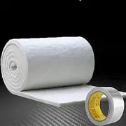 Ceramic Fiber Insulating Blanket, Fireproof Insulation Lightweight with A Roll of Aluminium Foil Tape for Wood Stoves, Pizza Ovens (Color : White 0.61x1m, Size : 40mm)