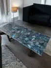48"x24" Labradorite Stone Center Dining Table Handmade Crystal Healing Gemstones