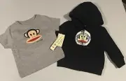 Paul Frank Julius Space Monkey Black Sweatshirt Grey T-Shirt Set Baby Boys 12M