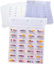 Medication Controlled Dose, Unit Dose Cold Seal Blister Pack System Cards 28 Dose Cards Perforated for Easy Single Dose Removal, Tear Pill Blister Packs Apart to Take Single Dose with You, 6 Pack -XL