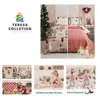 King Size Christmas Quilt Set Reversible Xmas Bedspread Rustic Lodge Deer Qui...