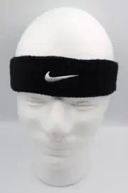 Nike Swoosh Headband Black/White OSFM Adult