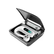 Bluetooth Headset, Portable Noise Reduction 5.3 Bluetooth Earpiece with 180 Degree Rotatable Mic Suitable for Business Driving Office(White)