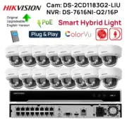 Hikvision Original 16CH 4K 8MP ColorVu IP Camera CCTV System Hybrid Light IR MIC