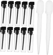 MERRYHAPY 10pcs Bottle Packaging Mini Cosmetic Bottles Mini Serum Bottles Oil Bottle Liquid Vial Oil Kit Black Glass