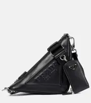 [Prada] Prada Triangle leather shoulder bag One Size black