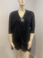 TS TAKING SHAPE BLACK LAYERED TUNIC TOP SZ S NEW WITH TAG