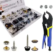 Canvas Snap Kit Heavy Duty Screw Snap Fastener Tool 65 Sets Metal Screw Snaps...