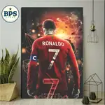 KAYU HIASAN DINDING 木製海報 CRISTIANO RONALDO 海報 RONALDO CR7 足球