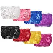 Girl Sequin Tube Top Strapless Dance Crop Top Elastic Hem Vest Stage Performance
