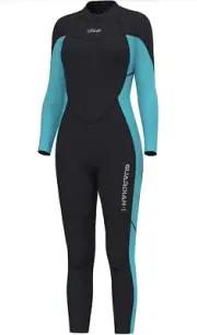 Hevto Wetsuit Women 2m-3m CLY001 Neoprene Full Suits Zip Blue XS Extra Small