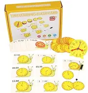Clock Learning for Kids,Learn to Tell Time Snail Clock - Early Development Activity, Fun, Homeschool Supplies, Preschool Learning Activities for Primary School